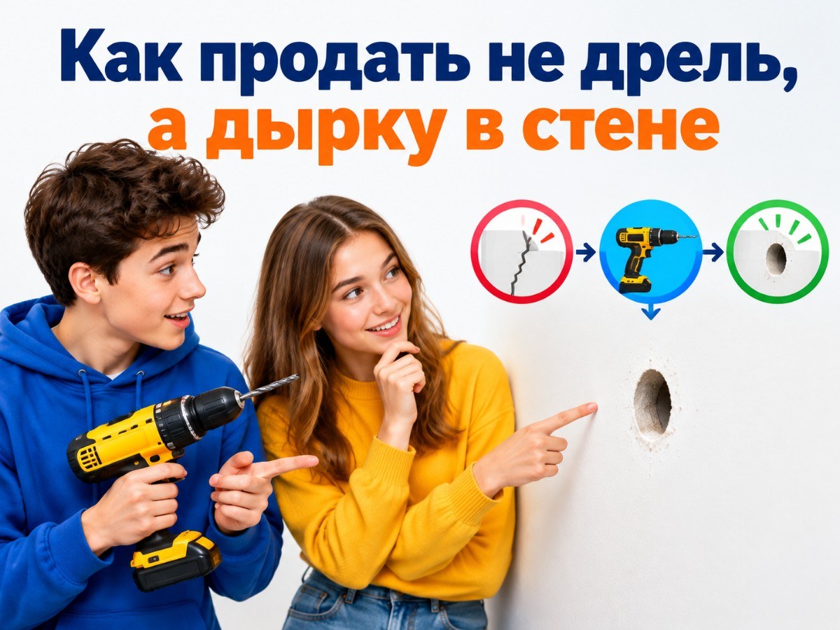 Как продать не дрель, а дырку в стене