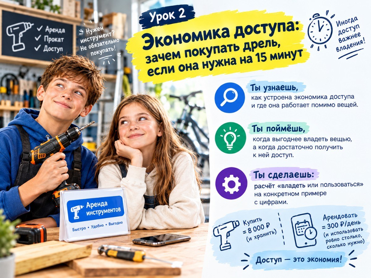 Экономика доступа: зачем покупать дрель, если она нужна на 15 минут