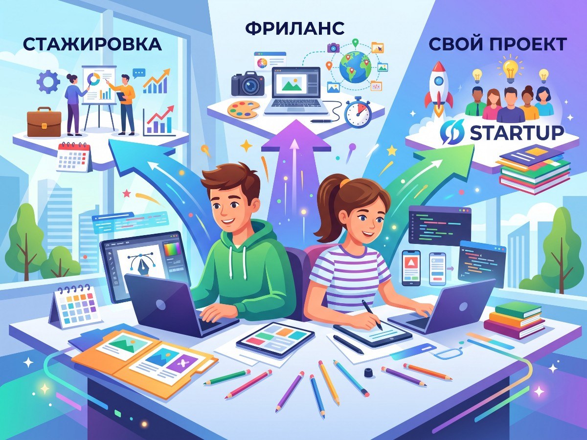 Первые шаги в профессию: стажировки, фриланс, свои проекты